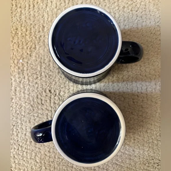 NWOT Fiestaware Cobalt Blue Coffee Mugs - Picture 4 of 4